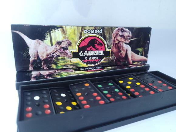 Dominó Personalizado Lembrancinha Dinossauro Jurassico