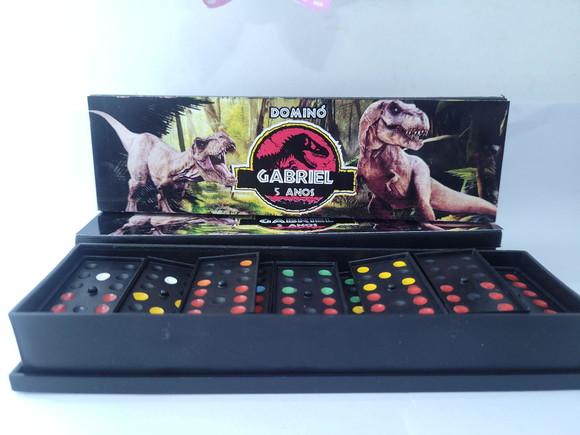 Dominó Personalizado Lembrancinha Dinossauro Jurassico