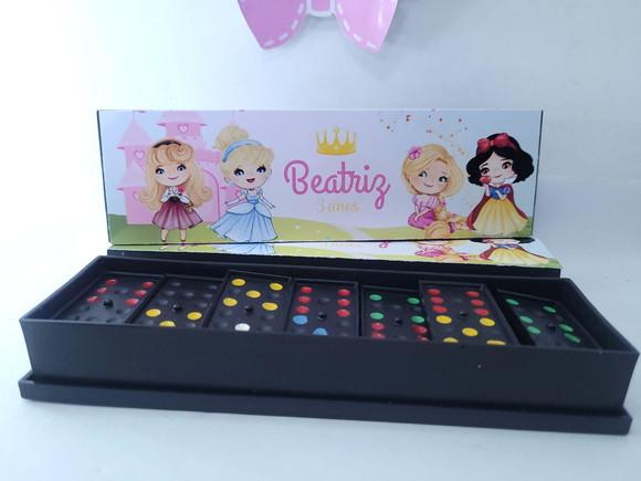 Dominó Personalizado Lembrancinha Princesas Menina