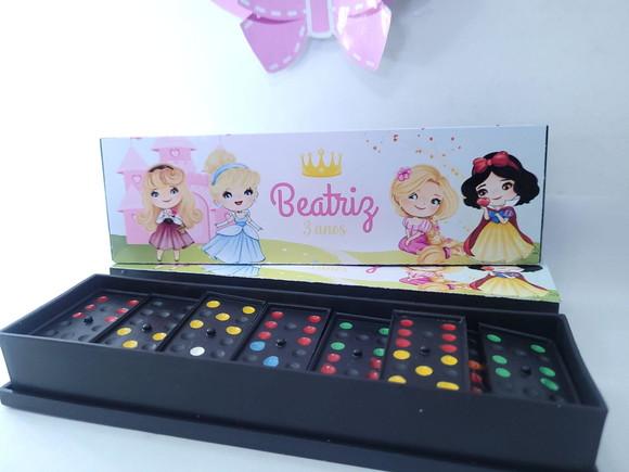 Dominó Personalizado Lembrancinha Princesas Menina