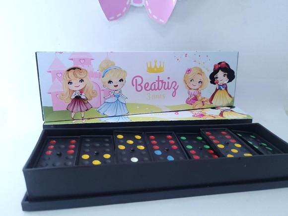 Dominó Personalizado Lembrancinha Princesas Menina