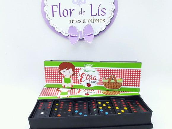 Dominó Personalizado Picnic Menina Lembrancinha