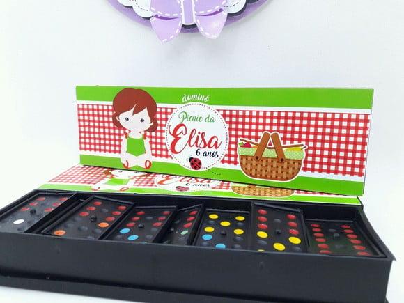 Dominó Personalizado Picnic Menina Lembrancinha