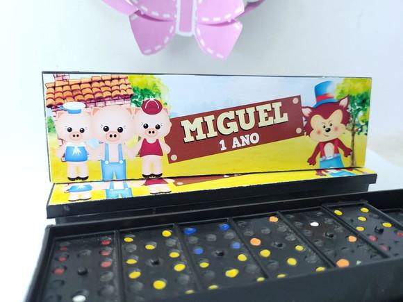 Dominó Personalizado Três Porquinhos e o Lobo Mau