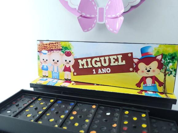 Dominó Personalizado Três Porquinhos e o Lobo Mau
