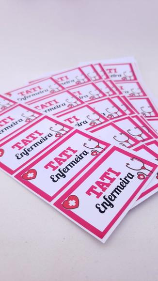 Etiqueta de Identificação Personalizada Enfermagem Adesivo