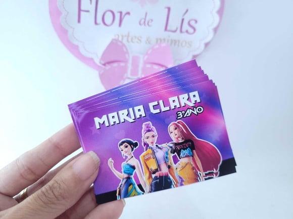Etiqueta Escolar Caderno Huntrix Guerreiras do Kpop