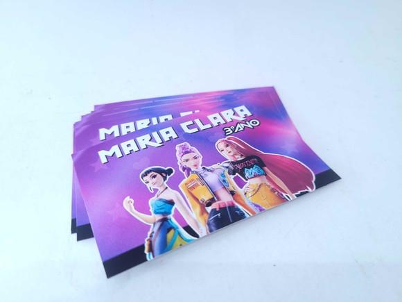 Etiqueta Escolar Caderno Huntrix Guerreiras do Kpop