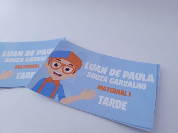 Etiqueta Escolar para Caderno Blippi Volta às Aulas