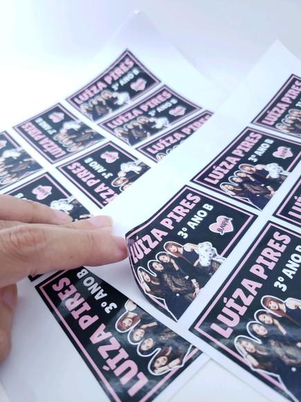 Etiqueta Escolar para Caderno Black Pink