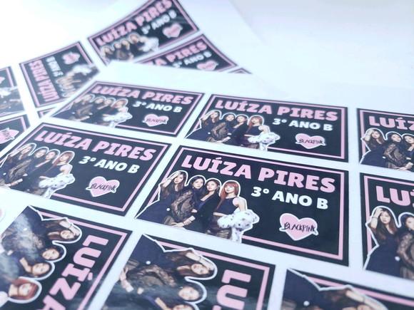 Etiqueta Escolar para Caderno Black Pink
