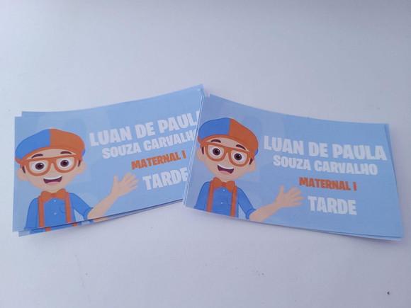 Etiqueta Escolar para Caderno Blippi Volta às Aulas