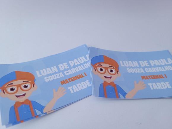 Etiqueta Escolar para Caderno Blippi Volta às Aulas