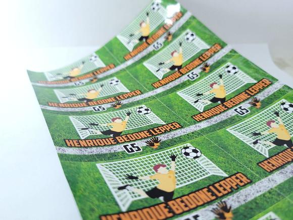 Etiqueta Escolar para Caderno Goleiro Futebol