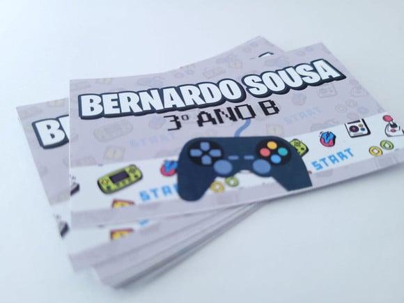 Etiqueta Escolar para Caderno Video Game Volta às Aulas