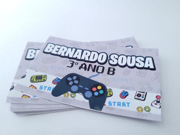 Etiqueta Escolar para Caderno Video Game Volta às Aulas