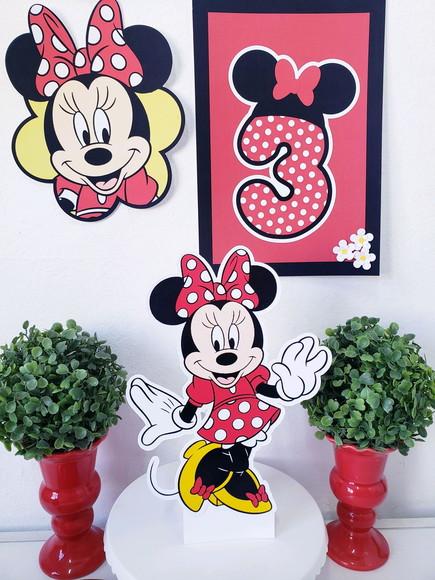 Festa em Casa Minnie Bandeirola Display e Impresso