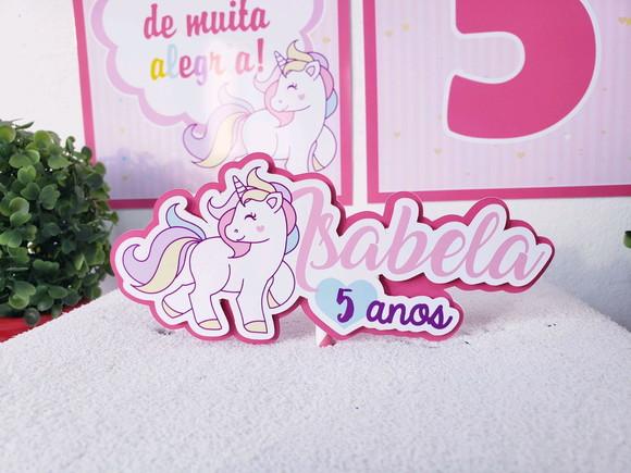 Festa em Casa Unicórnio Topo Bandeirola e Impressos