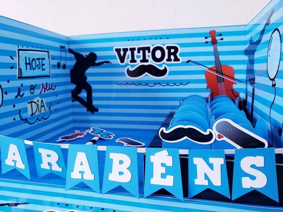 Festa na Caixa Cenário Explosão Skate Música para Bolo