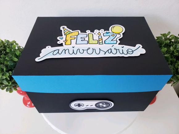 Festa na Caixa Cenário Explosão Super Game para Bolo