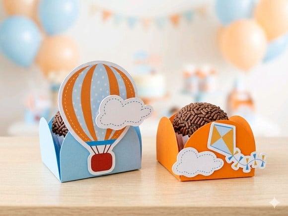 Festa Pipas e Balões Forminha Doces Brinquedos 20 Unid