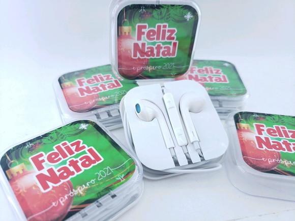 Fone de Ouvido de Natal Presente na Caixinha