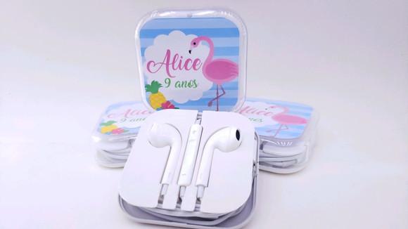Fone de Ouvido Flamingo Verão na caixinha