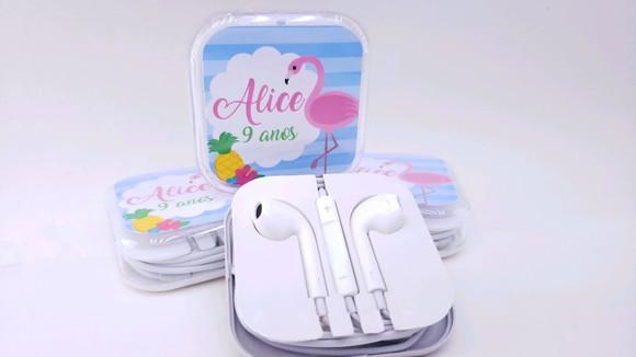 Fone de Ouvido Flamingo Verão na caixinha