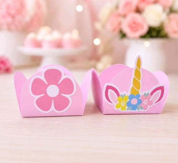 Forminha de Doces Personalizada Festa Unicórnio Brigadeiro