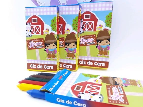 Giz 6 Cores Fazendinha Menina