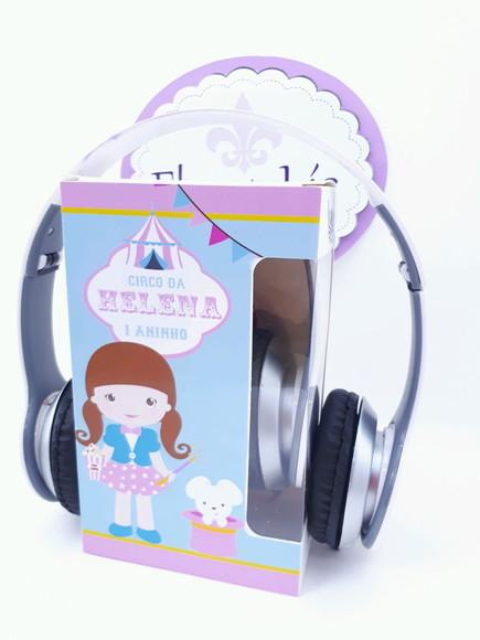 Headphone Fone de Circo Menina com Caixa
