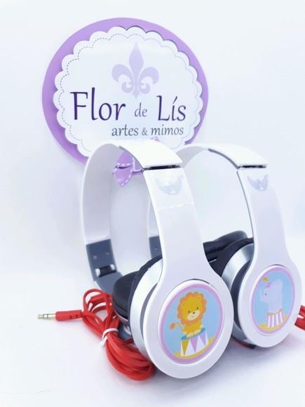 Headphone Fone de Circo Menina com Caixa