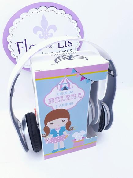 Headphone Fone de Circo Menina com Caixa