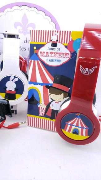 Headphone Fone de Ouvido Circo com Caixa