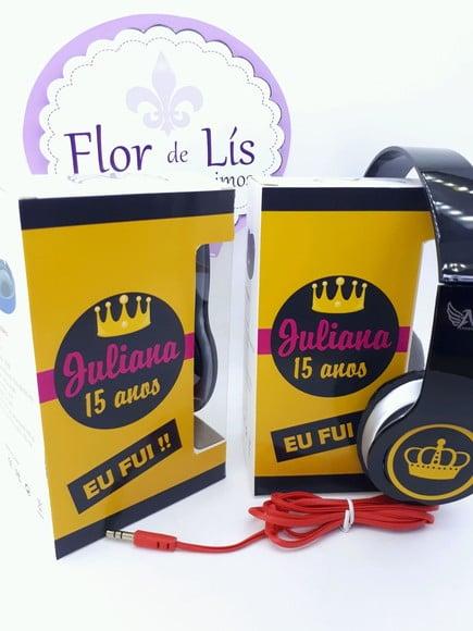Headphone Fone de Ouvido Festa de 15 Anos com Caixa