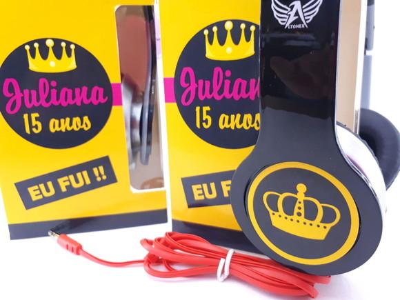 Headphone Fone de Ouvido Festa de 15 Anos com Caixa