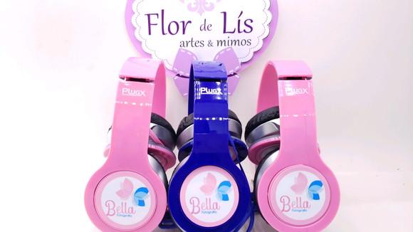 Headphone Fone de Ouvido Empresa Logo com Caixa