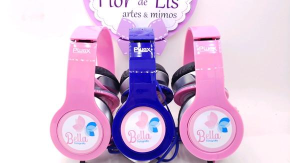 Headphone Fone de Ouvido Empresa Logo com Caixa