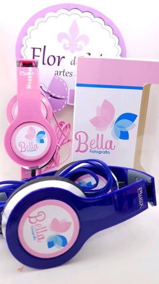Headphone Fone de Ouvido Empresa Logo com Caixa