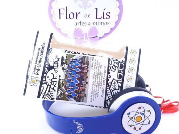 Headphone Fone de Ouvido Formatura com Caixa