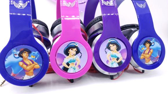 Headphone Fone de Ouvido Jasmine e Aladdin com Caixa