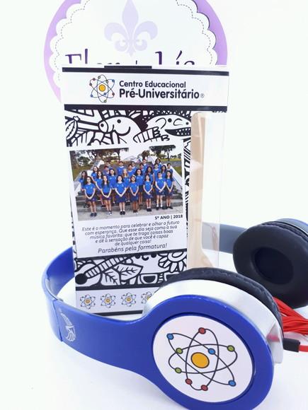 Headphone Fone de Ouvido Formatura com Caixa