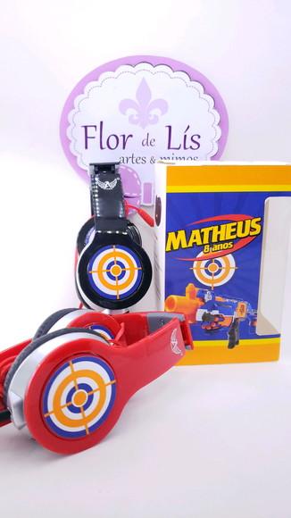 Headphone Fone de Ouvido Nerf com Caixa