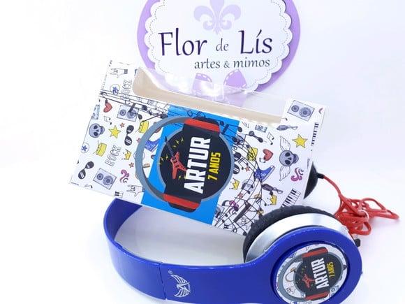 Headphone Fone de Ouvido Rock com Caixa