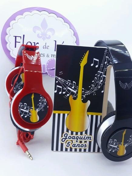 Headphone Fone de Ouvido Rock com Caixa