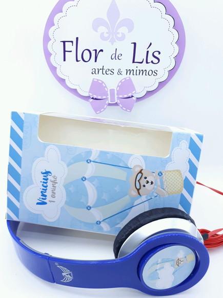 Headphone Fone de Ouvido Ursinho Balão com Caixa