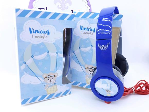 Headphone Fone de Ouvido Ursinho Balão com Caixa