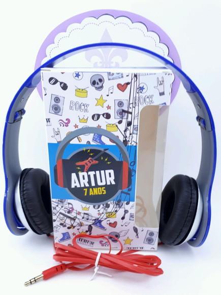 Headphone Fone de Ouvido Rock com Caixa