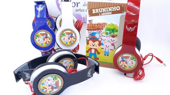 Headphone Fone os Três Porquinhos com Caixa