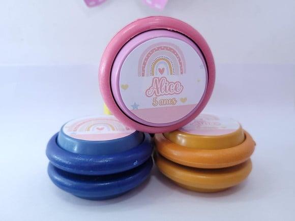 Ioiô Personalizado Arco Íris Boho Rosa